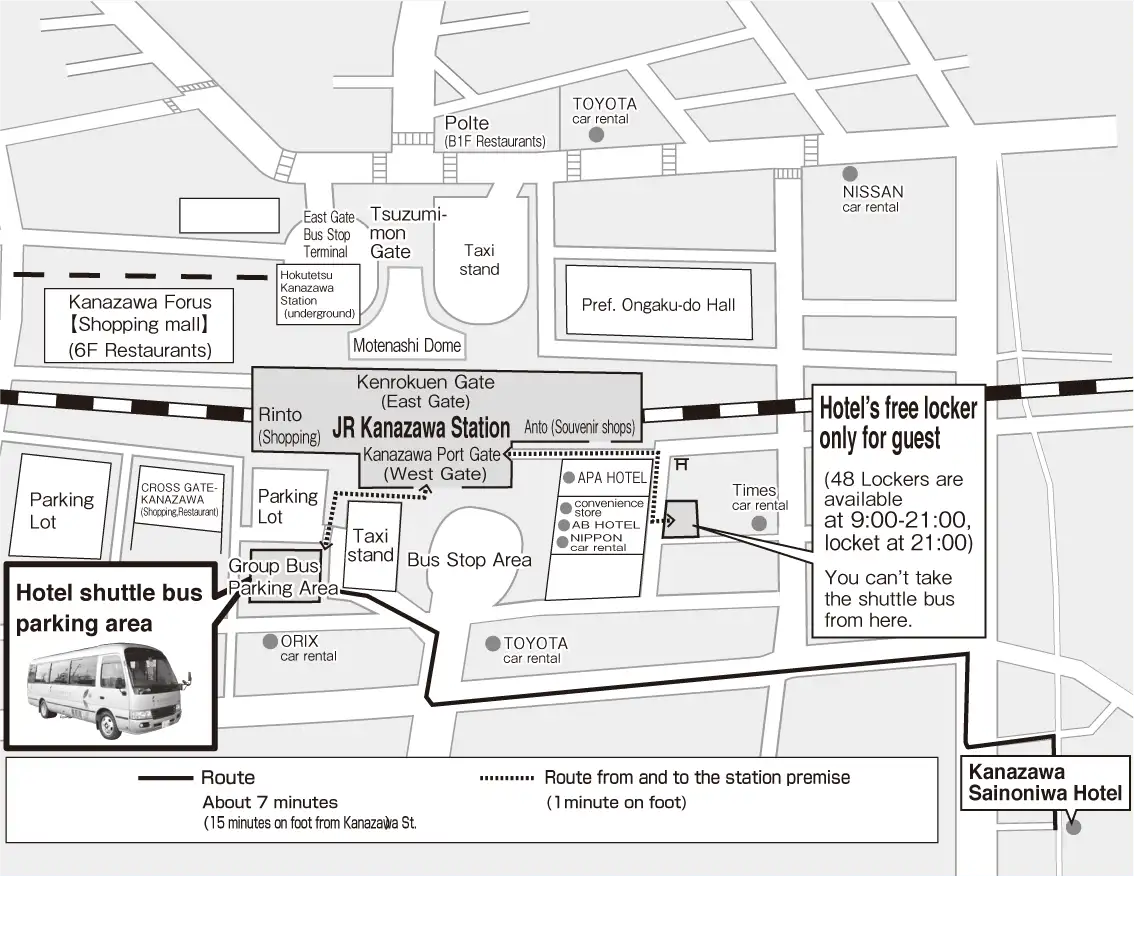 Kanazawa Station Map