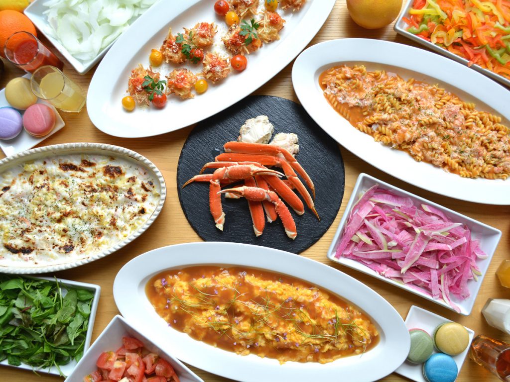 【大人気の夕食付】冬の味覚「蟹」メニューを満喫♪こだわりの夕食をブッフェスタイルで楽しむ2食付プラン